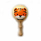 Rattle 'Tiger'. Teethers and rattles. matrioska (mir-matrioshki). Online shopping on My Livemaster.  Фото №2