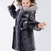 Одежда детская handmade. Livemaster - original item Fur coat for girls made of natural fur 
