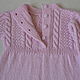 Knitted soft pink romper with a pattern of braids. Overall for children. 4 children-baby. My Livemaster. Фото №6