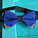 Blue tie Grand / bow tie blue with black edges, Ties, Moscow,  Фото №1