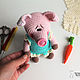 Knitted pig, Stuffed Toys, Kirovsk,  Фото №1