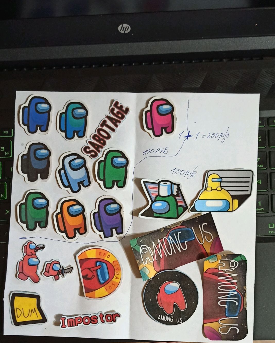 Наклейки "among us" в интернет-магазине на Ярмарке Мастеров | Стикеры ...