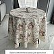 Cotton tablecloth with impregnation ' Roses on ivory, round'. Tablecloths. Linen fantasy. Online shopping on My Livemaster.  Фото №2