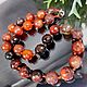 Women's beads made of natural sardonyx stones. Beads2. naturalkavni. Online shopping on My Livemaster.  Фото №2