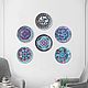 'Azure dream with shades of gray ' large set on the wall, Decorative plates, Krasnodar,  Фото №1