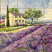 Для дома и интерьера ручной работы. Ярмарка Мастеров - ручная работа Tiles and tiles:Lavender Field Kitchen Apron. Handmade.