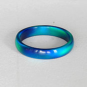 Украшения handmade. Livemaster - original item Black Thin Synthetic Opal Ring. Handmade.