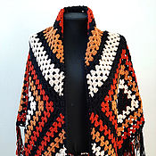 Аксессуары handmade. Livemaster - original item Crocheted shawl Granny square. Handmade.