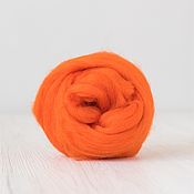 Материалы для творчества ручной работы. Ярмарка Мастеров - ручная работа Australian Merino 19 micron Orange. Italy. wool for felting. Handmade.