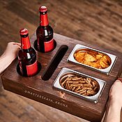 Для дома и интерьера handmade. Livemaster - original item Beer bowl stand for bottles, glasses and snacks. Handmade.