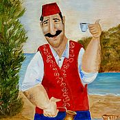Картины и панно handmade. Livemaster - original item Picture Turkey Coffee Cup?! Oil on canvas. Handmade.