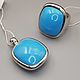 Silver pendant with natural turquoise 22h18 mm. Pendants. yakitoriya. My Livemaster. Фото №4