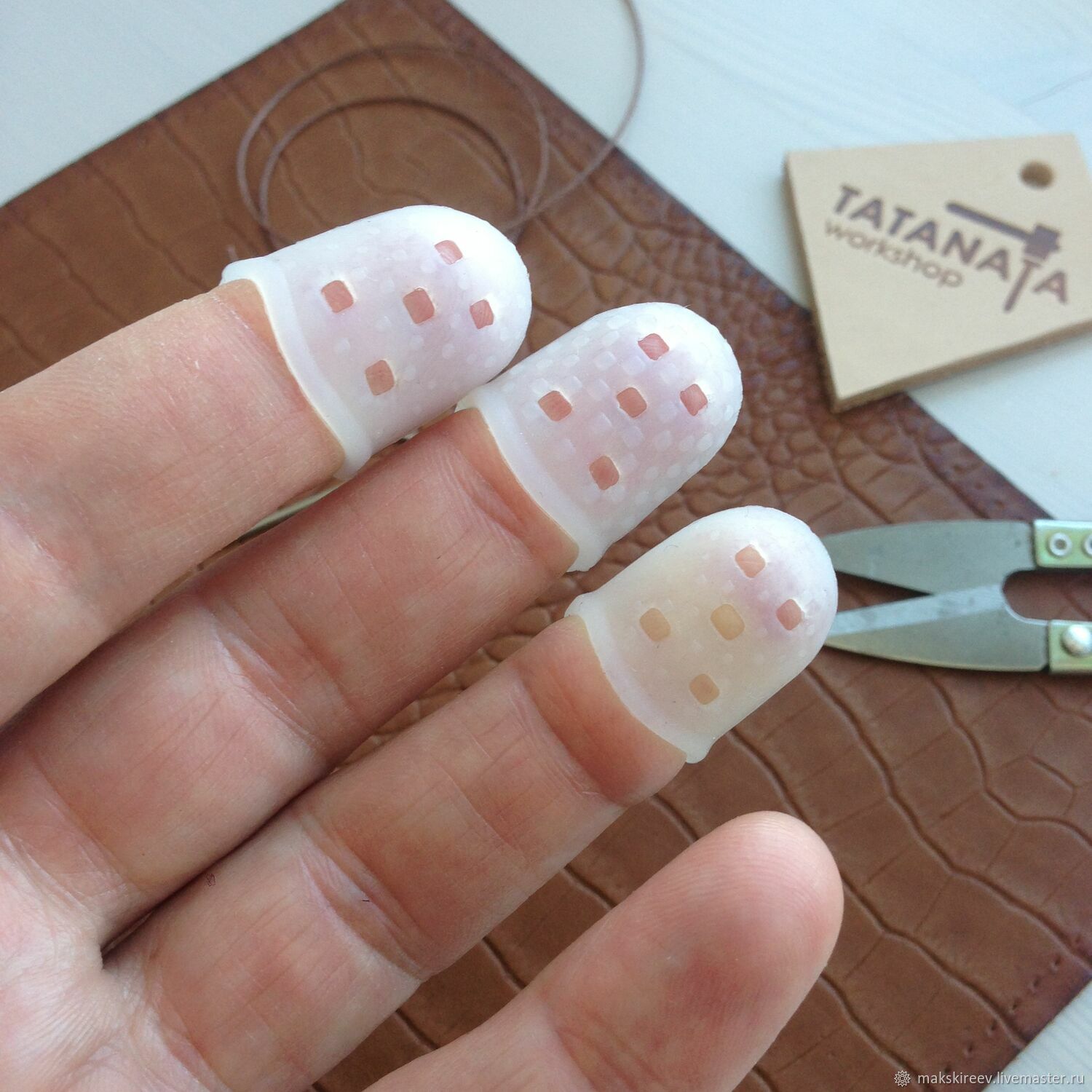 Напальчник №2 Силиконовый Наперсток Для шитья кожи Для плотной ткани ...