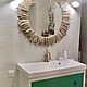  Зеркало круглое в деревянной раме Дрифтвуд для ванной комнаты, Зеркала, Сочи,  Фото №1