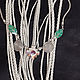 Gaitan silk cord Platinum Platinum without lock 60 cm. Necklace. Russian Enamels. Online shopping on My Livemaster.  Фото №2