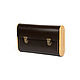 DOUBLE REEL clutch in dark brown color, Clutches, Moscow,  Фото №1