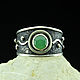 Ring Maikor with jade made of 925 sterling silver RO0010. Rings. Sunny Silver. My Livemaster. Фото №4