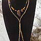 Necklace-bracelet-winding with large amber 'Sunstone'. Necklace. Stinna freeform (stinna). Online shopping on My Livemaster.  Фото №2