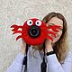 Crab lens toy, gift for photographer, new year's gift. Stuffed Toys. Kiri Decor. Online shopping on My Livemaster.  Фото №2