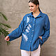Linen  viscose Shirt with embroidery. Shirts. natali. My Livemaster. Фото №6