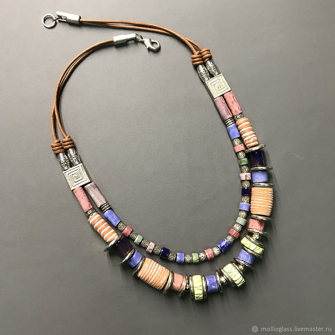 Бусы керамические в интернет-магазине на Ярмарке Мастеров | Бусы ...