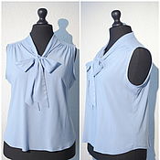 Одежда handmade. Livemaster - original item Blusa superior plussize o estándar. Viscosa, seda.. Handmade.