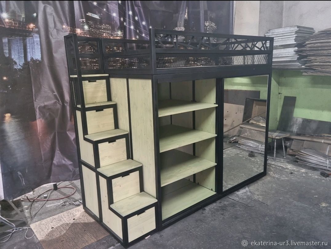 Кровать-чердак, шкаф-купе на заказ в интернет-магазине Ярмарка Мастеров ...