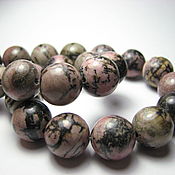 Материалы для творчества handmade. Livemaster - original item Rhodonite bead 12 mm smooth ball. Handmade.
