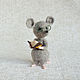 Funny plush little Mouse , gray toy small mouse, Stuffed Toys, Tolyatti,  Фото №1