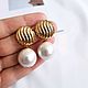 Earrings with cotton pearls, Earrings, Ufa,  Фото №1