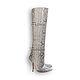 High boots made of Python. Boots Python custom. Womens boots handmade. Boots of Python on the heel. Fashionable boots from Python. Soft boots made of Python. Economie knee-high boot. boots.
