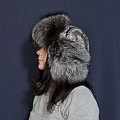 Аксессуары handmade. Livemaster - original item Hat with earflaps made of a scarf with a fox. Handmade.