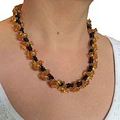 Работы для детей, handmade. Livemaster - original item Beads amber choker Berries natural stone For women gift. Handmade.