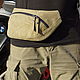 Waist bag: Green leather belt bag, Waist Bag, Pushkino,  Фото №1