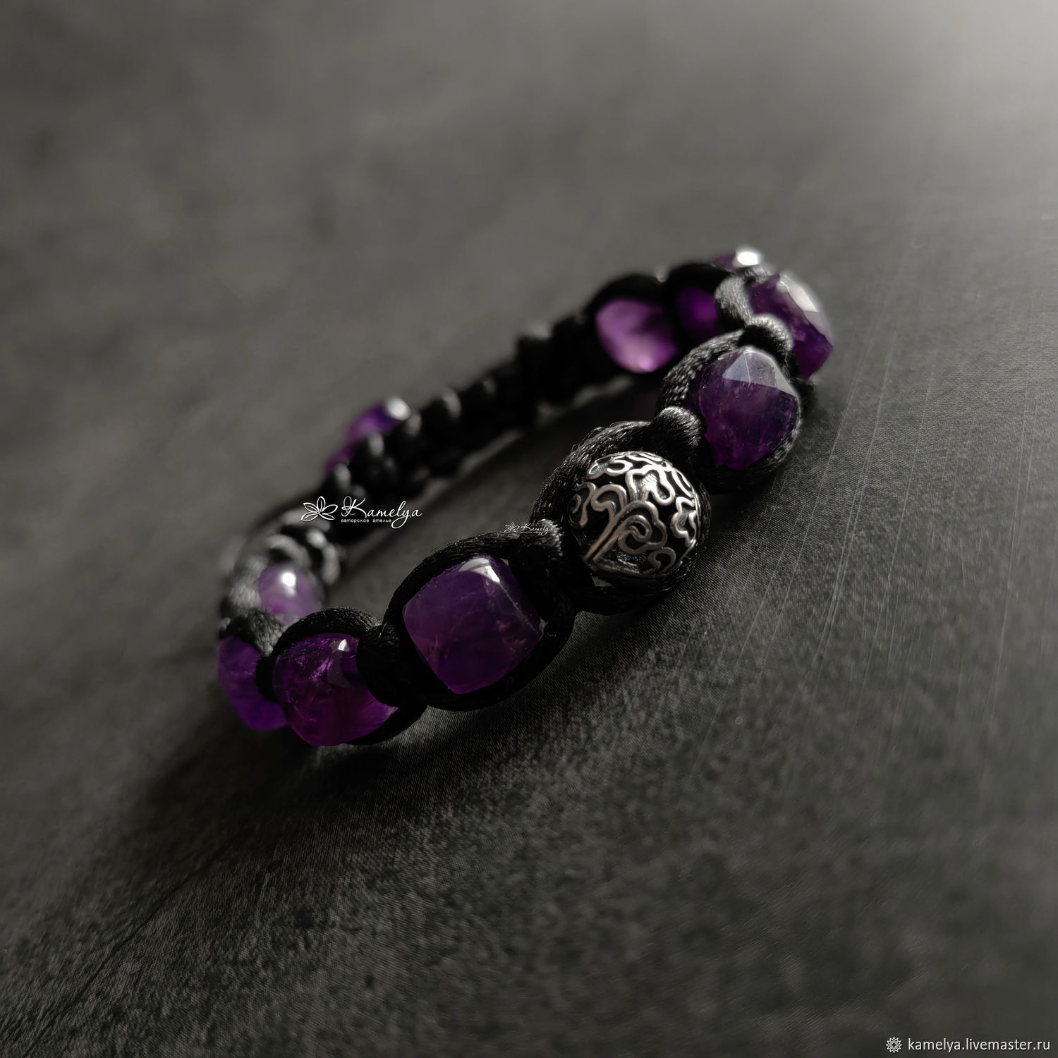 S Браслет Шамбала Shamballa "Аметистовый" в интернет-магазине Ярмарка Мастеров по цене 9500 ₽ – SL0J0RU | Браслет из бусин, Ярославль - доставка по России