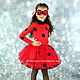 Costume Lady Bug. Carnival costumes for children. Little Princess. Online shopping on My Livemaster.  Фото №2
