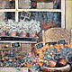 Картина "Магазинчик цветов" (серый, рыжий, бежевый), Картины, Санкт-Петербург,  Фото №1