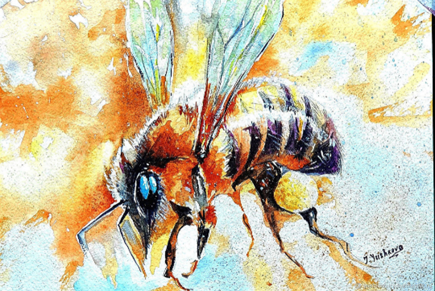 Живопись мед пчелы