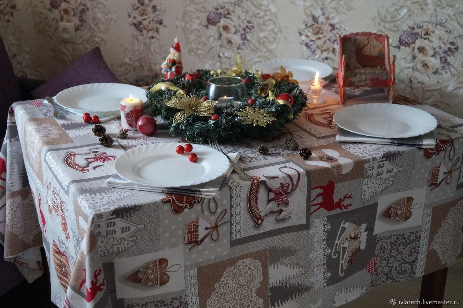 Скатерти новогодние на стол купить в Минске — интернет-магазин listelle