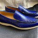 Men's loafers, crocodile leather, in dark blue. Loafers. SHOES&BAGS. Online shopping on My Livemaster.  Фото №2