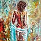 Painting Girl in Nude style on canvas 60h70 cm oil palette knife, Pictures, Ekaterinburg,  Фото №1