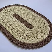 Для дома и интерьера handmade. Livemaster - original item An oval rug is crocheted of cord included. Handmade.