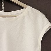 Одежда handmade. Livemaster - original item Simple, long, white, linen dress.. Handmade.