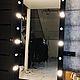Гримерное зеркало с лампочками на подставке 200х100 см Черное. Зеркала. Диана JenDi-Mirror. Интернет-магазин Ярмарка Мастеров.  Фото №2