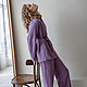 Linen suit for home delicate lilac. Home costumes. Delicate Clothing Store (Daria). Online shopping on My Livemaster.  Фото №2