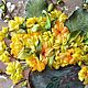 The picture is embroidered with ribbons 'Yellow primrose', Pictures, Balashikha,  Фото №1
