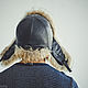 Сoyote fur ushanka hat for men. Hat with ear flaps. Forestfox. Family Fur Atelier. Online shopping on My Livemaster.  Фото №2