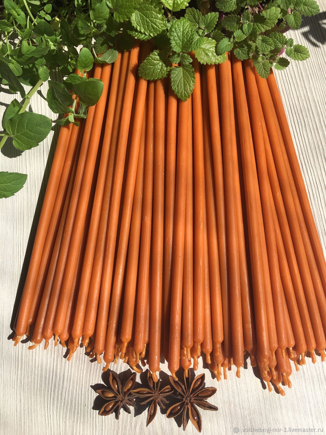 Свечи оранжевые восковые 80 мин купить в интернет-магазине Ярмарка ...