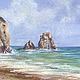 The birthplace of Aphrodite, Cyprus, watercolor, landscape. Pictures. Faina-art. Online shopping on My Livemaster.  Фото №2