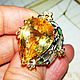 Ring 'Sicily' with citrine and emeralds. Rings. SELENA. Online shopping on My Livemaster.  Фото №2